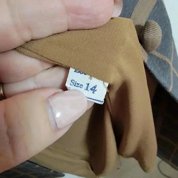 Vintage Fabiola David Barr Gray and Tan Car Coat - Picture 4 of 4